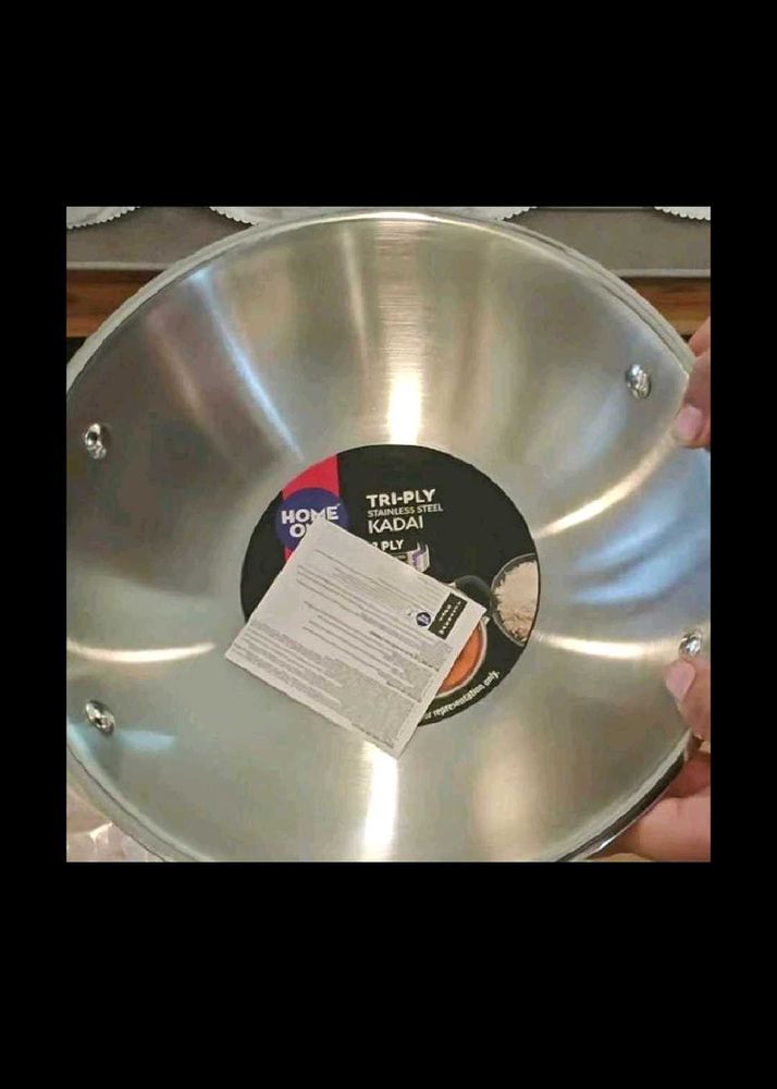 Tri-Ply Stainless Steel Kadai