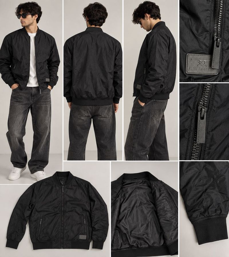 Flying Machine original Black Bomber Jacket