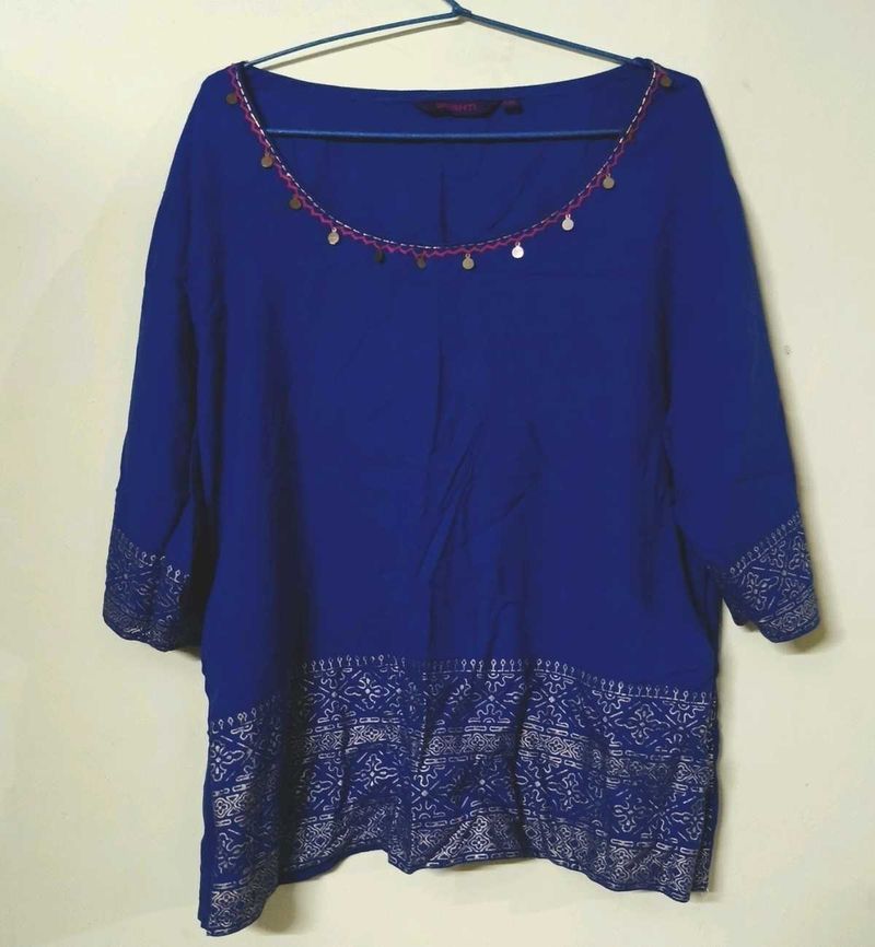Royal Blue Ethnic top