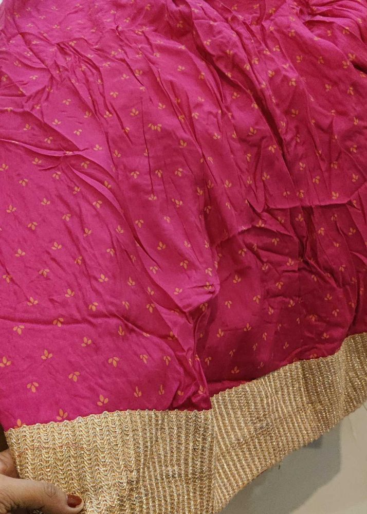 Vibrant Pink Ethnic Skirt