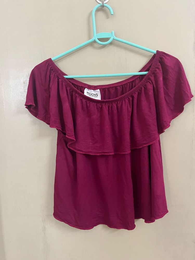 Ruffled Off-Shoulder Top