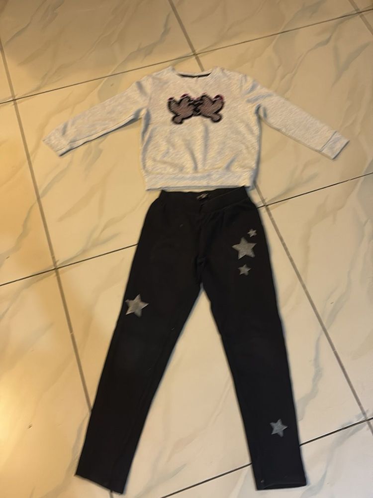 Girls Cute Sweatshirt and leggings Set