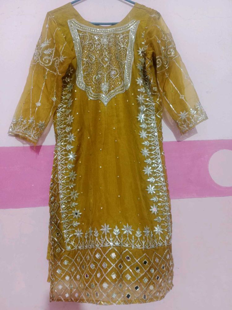 Pakistani Suit With Palazzo And Dupatta