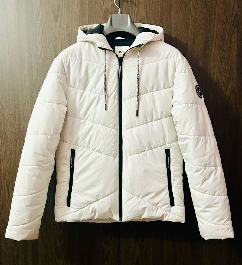 Stylish White Puffer Jacket