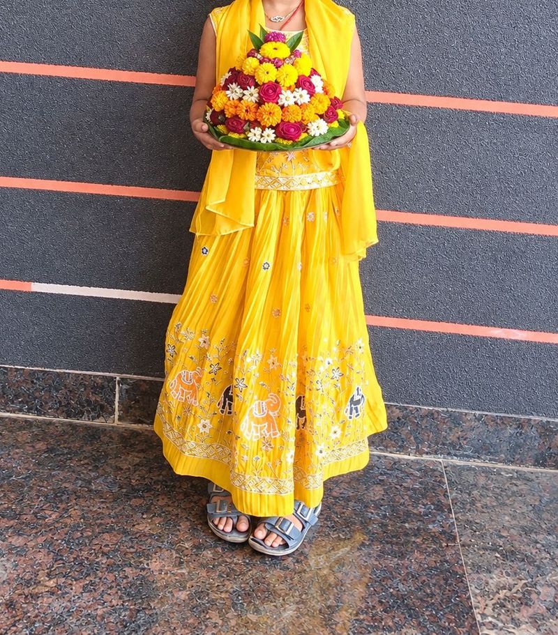 Vibrant Yellow Lehenga Choli Set