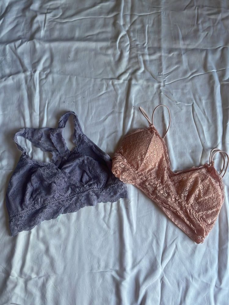 Lace Bralette Set size small medium