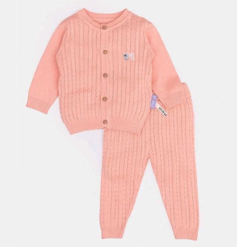 Miarcus Cute Peach Knit Sweater &amp; Pants Set