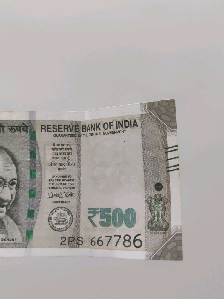 ₹500 Indian Currency Note (786 Lucky Number)