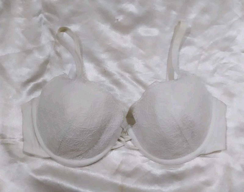 White Lace Padded Bra