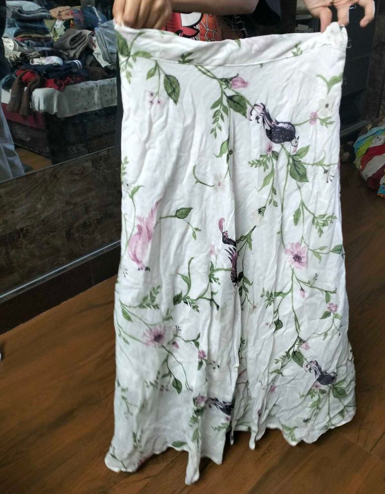 Floral Print Midi Skirt
