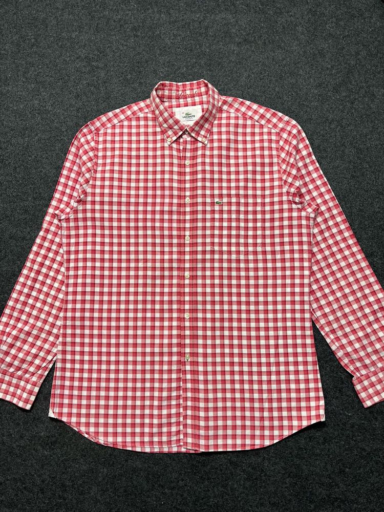 Lacoste Red Gingham Long Sleeve Shirt