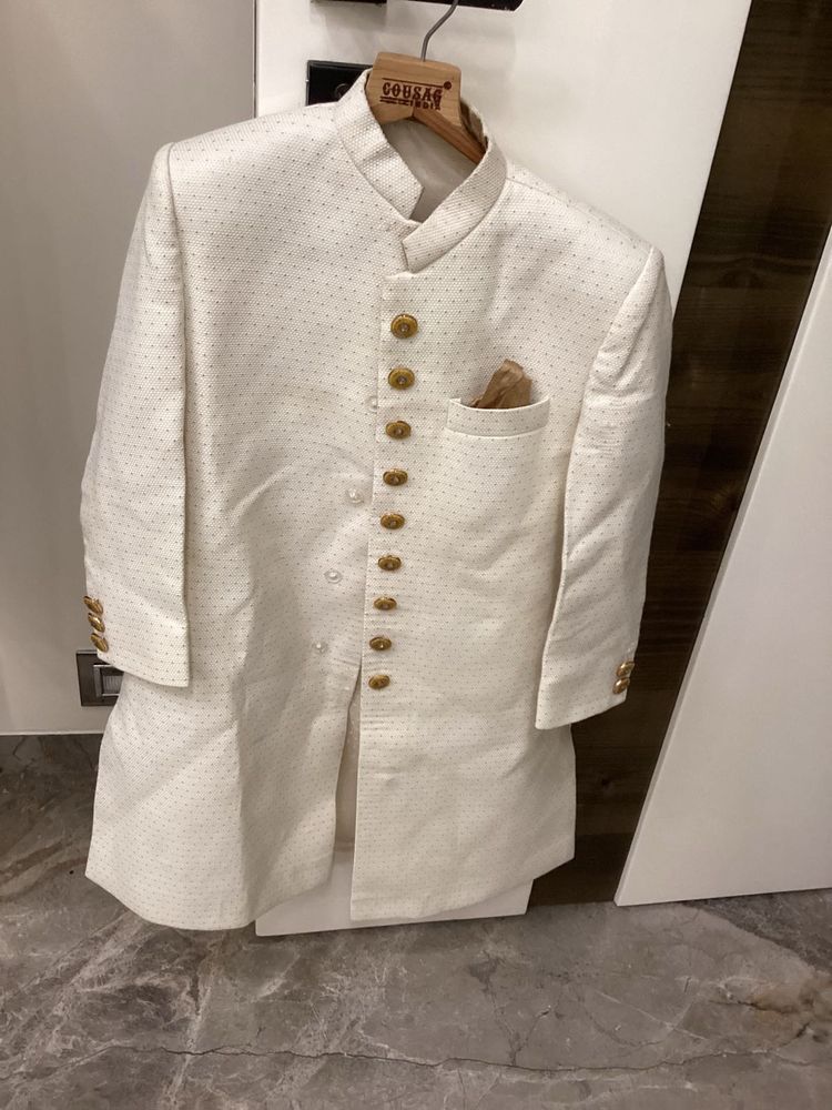 Elegant Cream Sherwani Set for boys