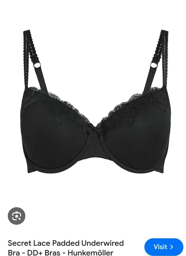 Black Lace Padded Bra with High waist penty 👍