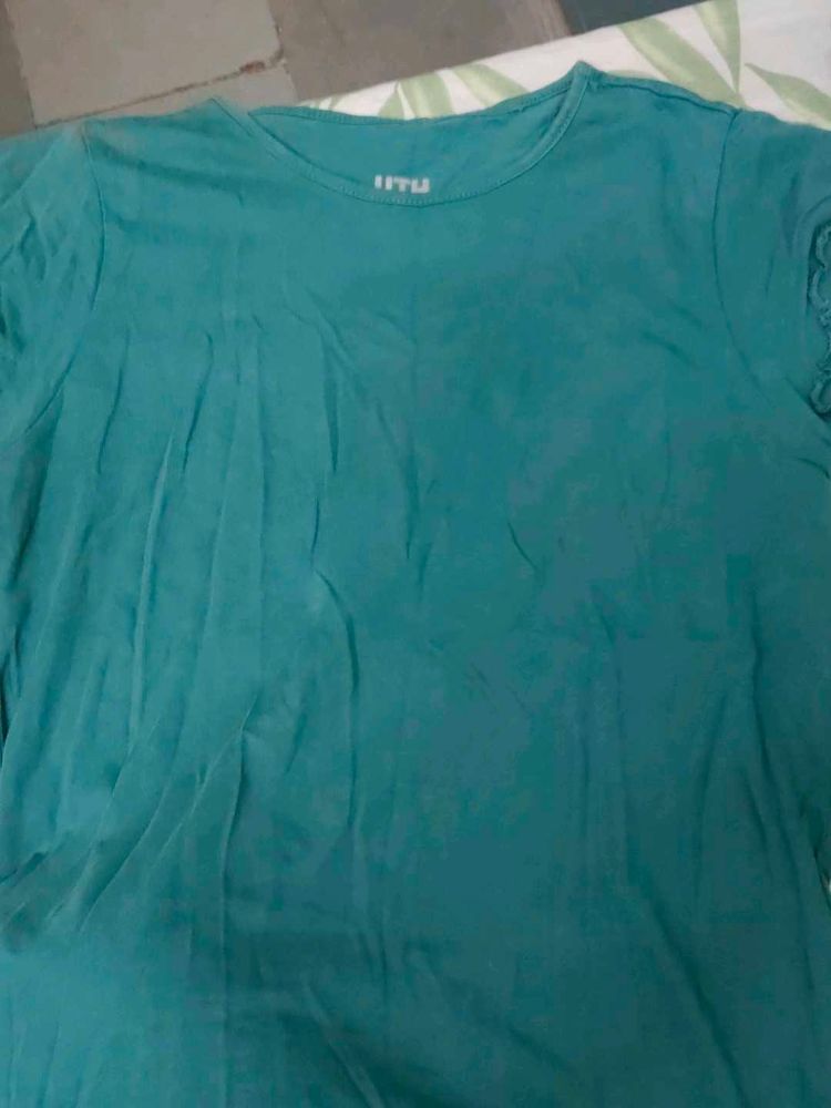 Teal Crew Neck T-Shirt