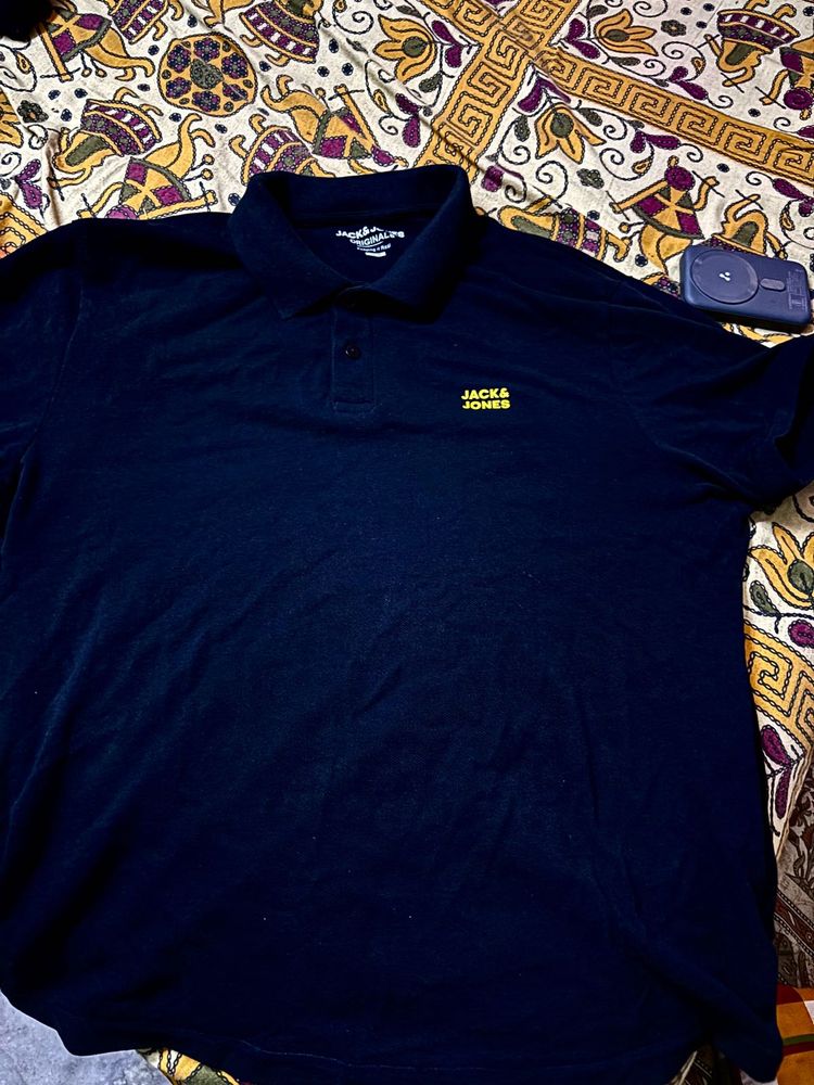 Jack &amp; Jones Navy Polo T-Shirt