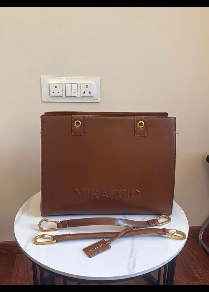 Miraggio Brown Tote Bag