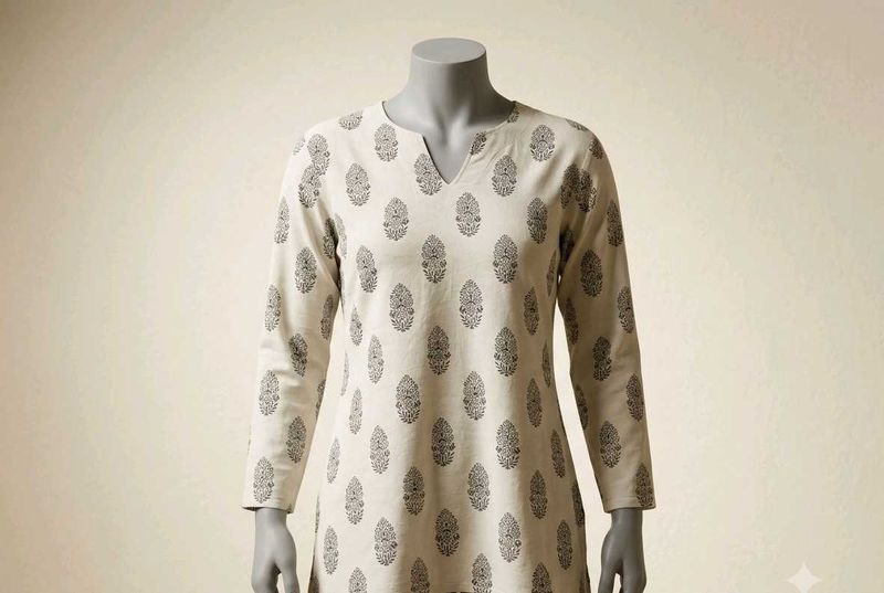 White  Short Kurta