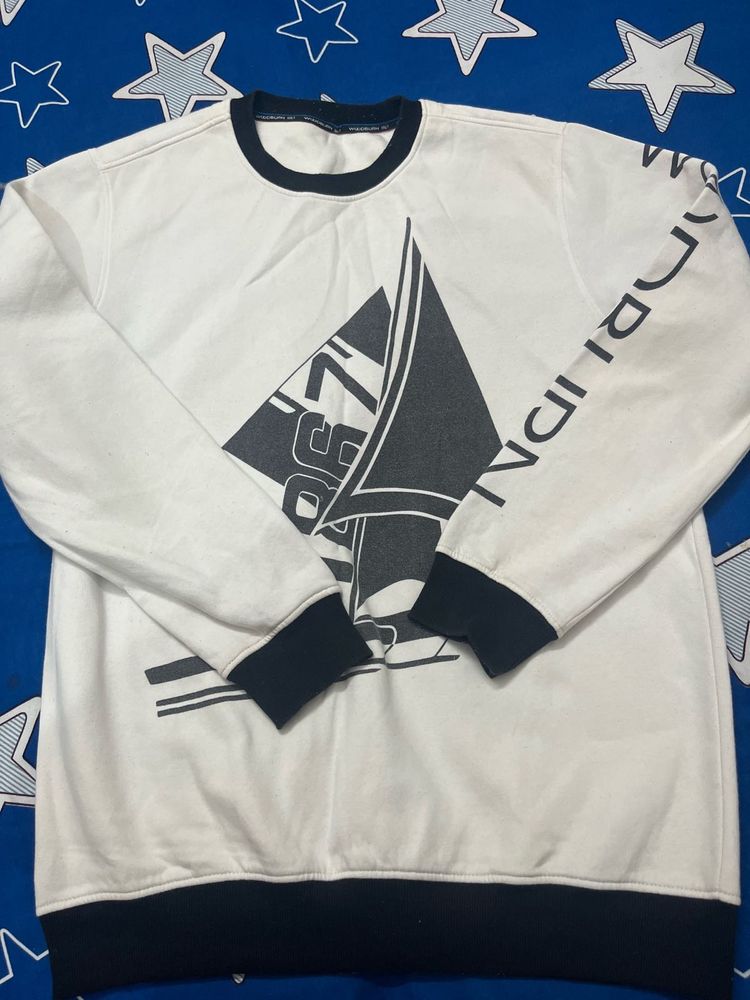 Nautica White Graphic Sweatshirt