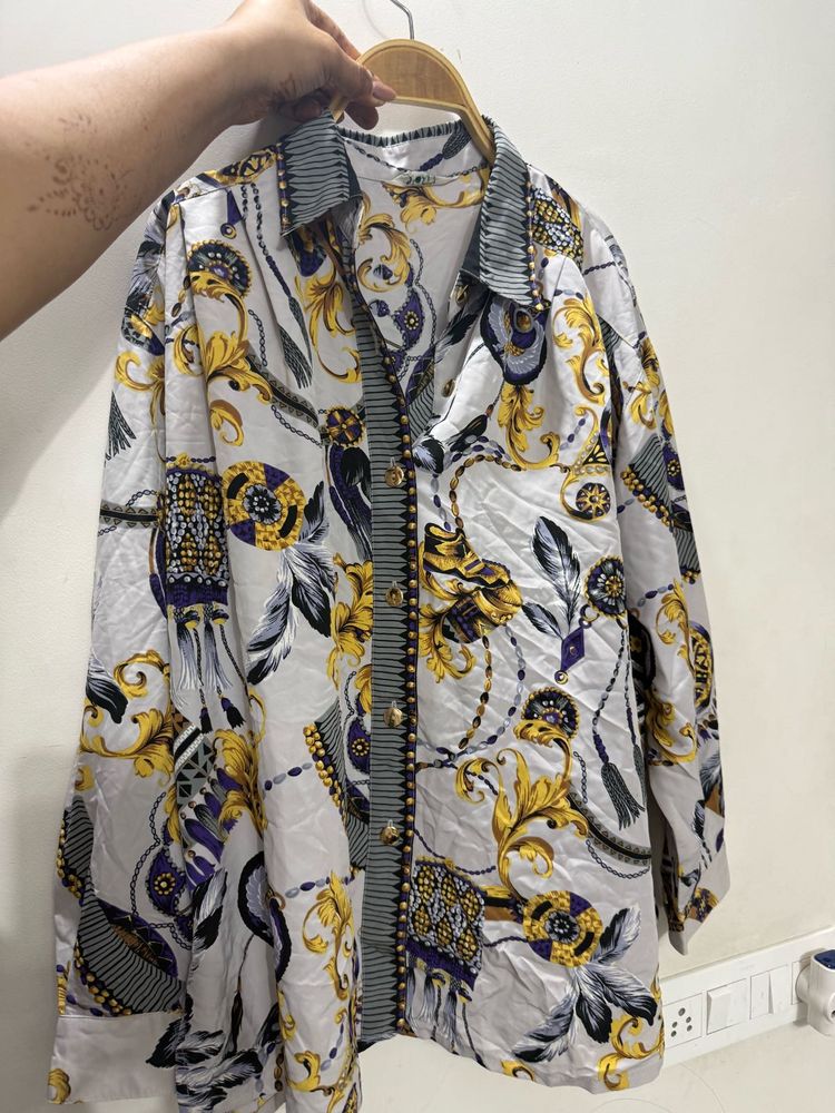 Stylish Printed Button-Down Shirt