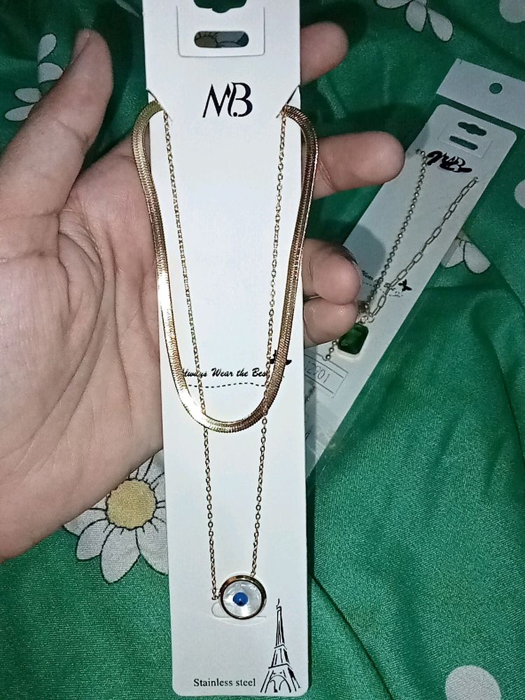 Elegant Double-Layer Evil Eye Necklace 🧿✨