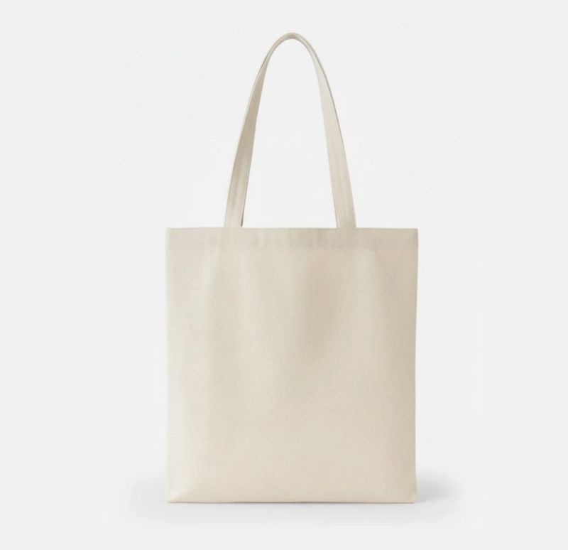 Cream cotton Canvas Tote Bag