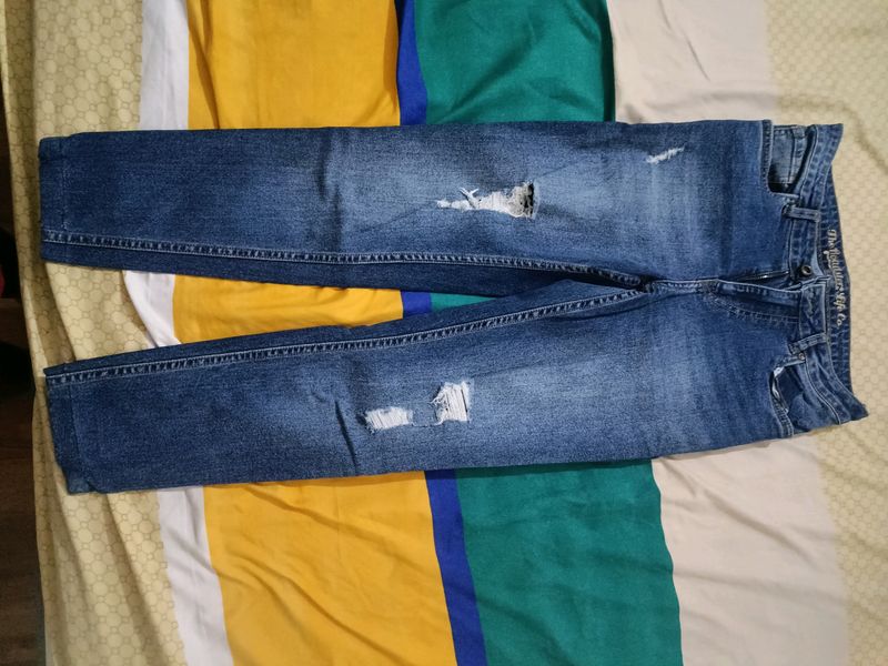 Blue Mid Rise Jeans