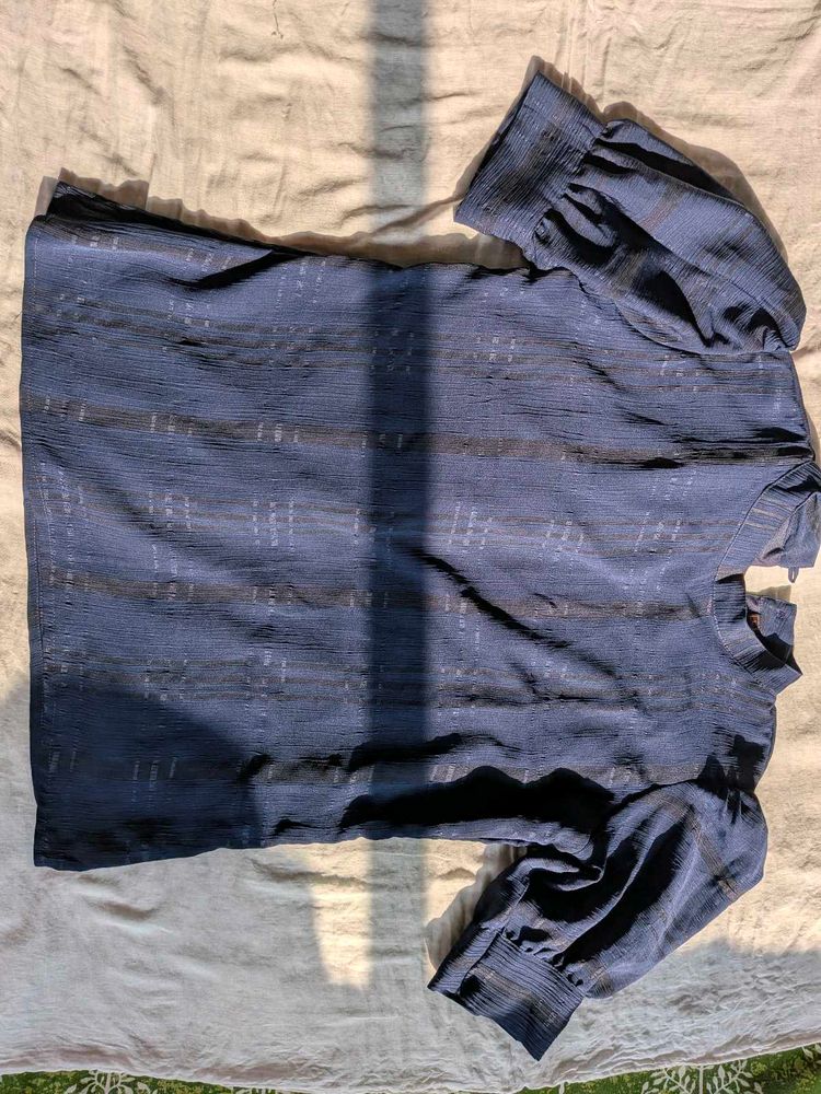 Elegant Navy Blue Blouse