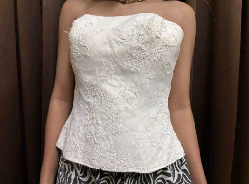 White Lace Corset Top