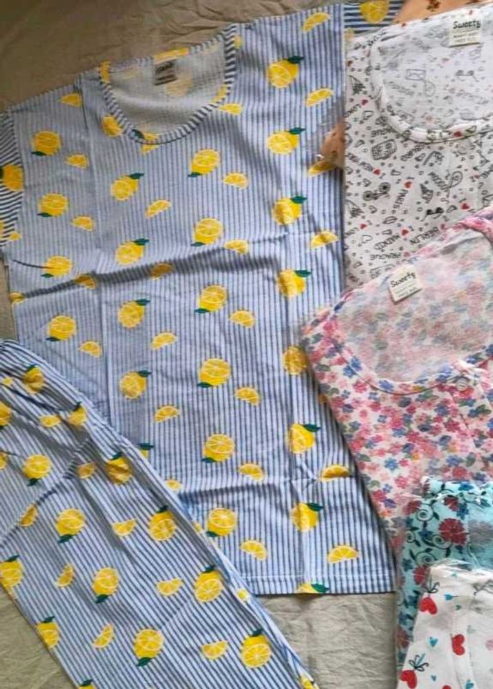 Cute Lemon Striped Pajama Set