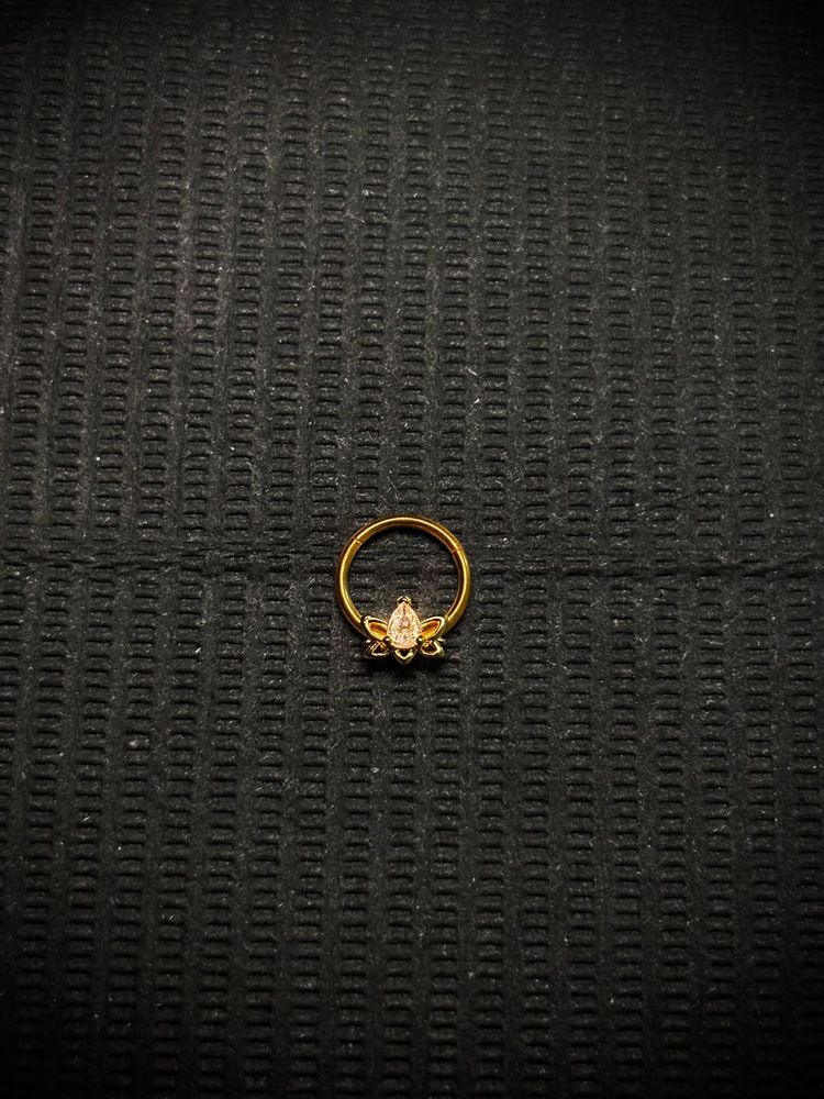 Elegant Gold Gemstone septum rings