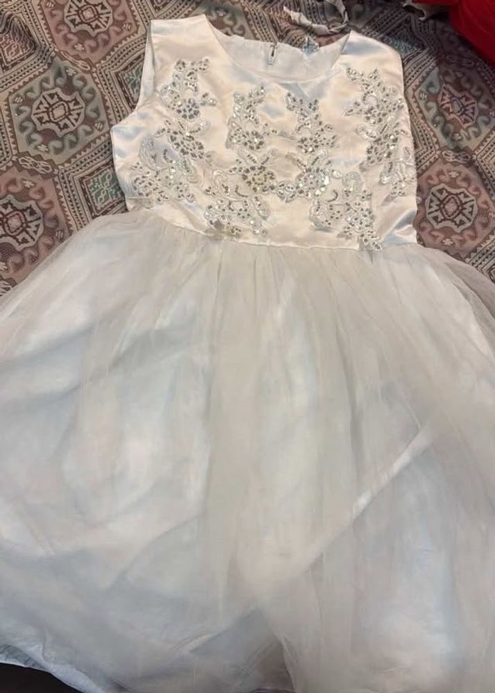 Sparkling White Tulle Dress🎀