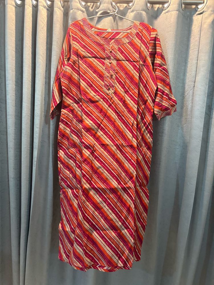 Vibrant Striped Kurta