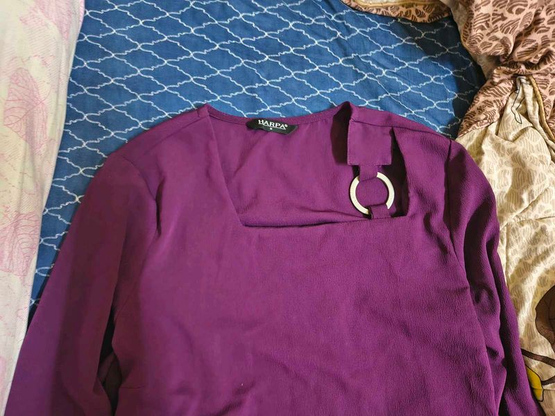 Purple Top with Ring Detail