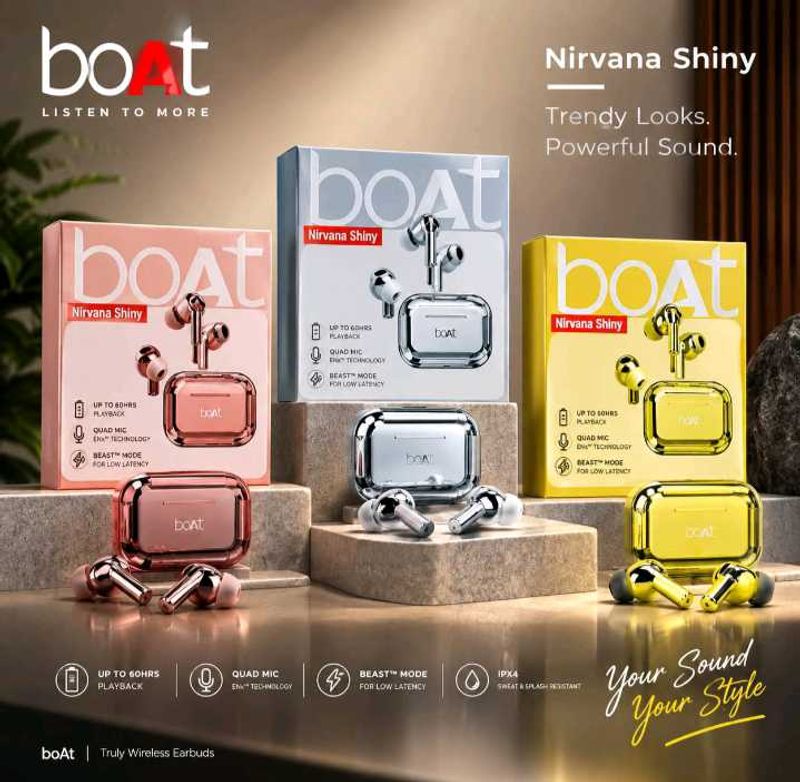 boat nirvana shiney true earbuds