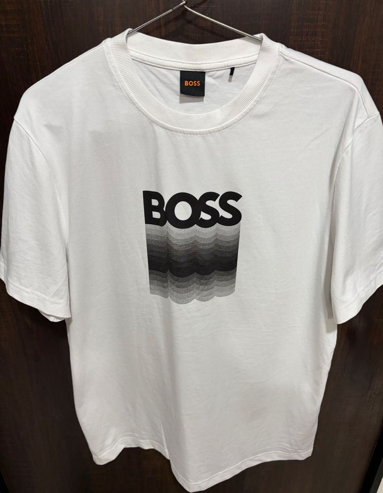 BOSS White Graphic T-Shirt