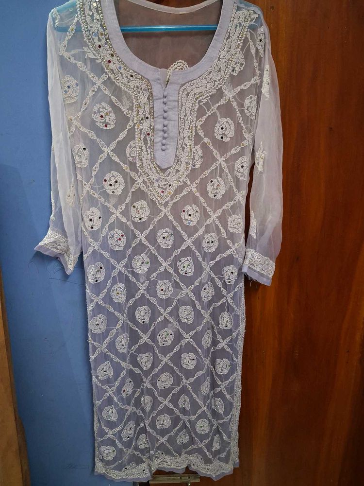 Elegant  Chikankari Kurta