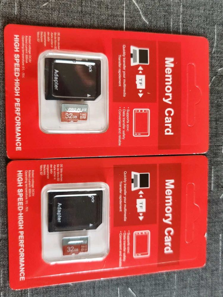 High Speed 32GB Memory Card set of 2 with adaptor