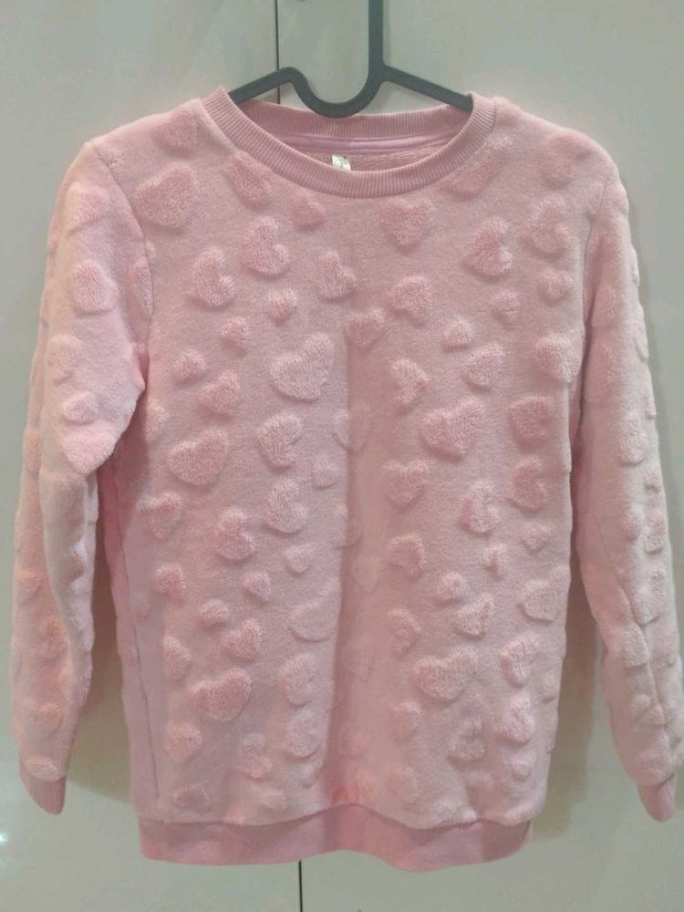 Cute Pink Heart Sweater