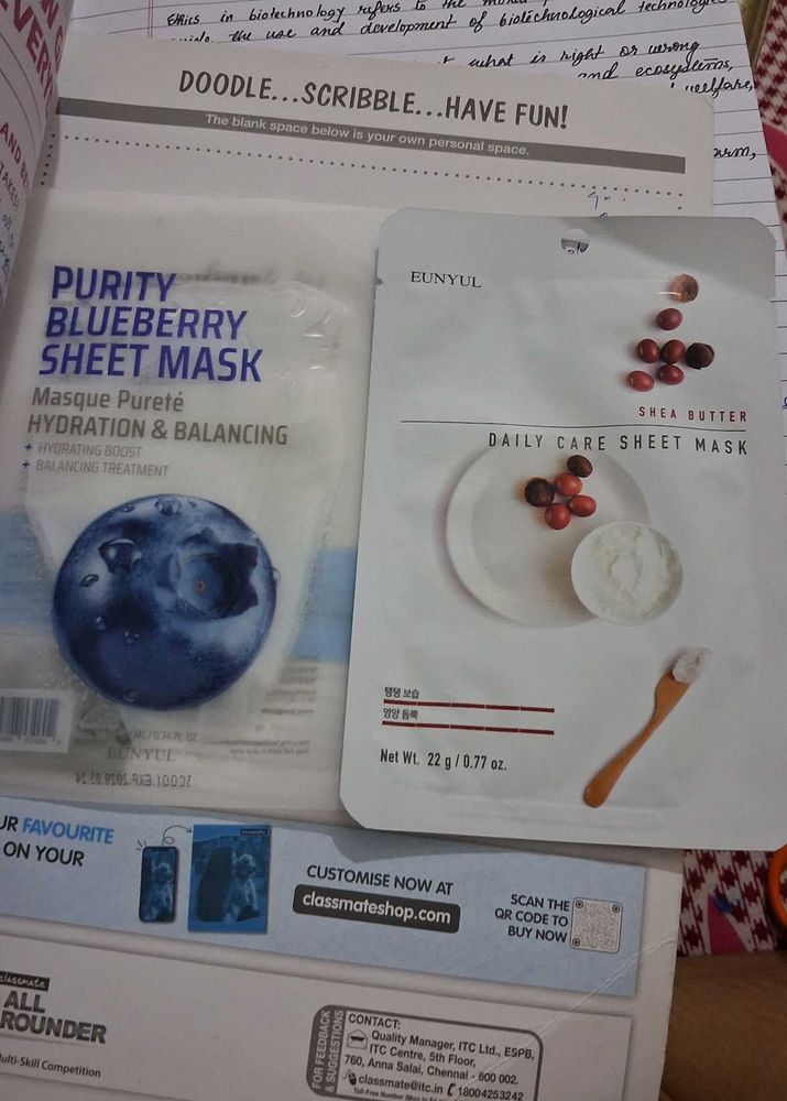 Combo of Two Korean sheet masks