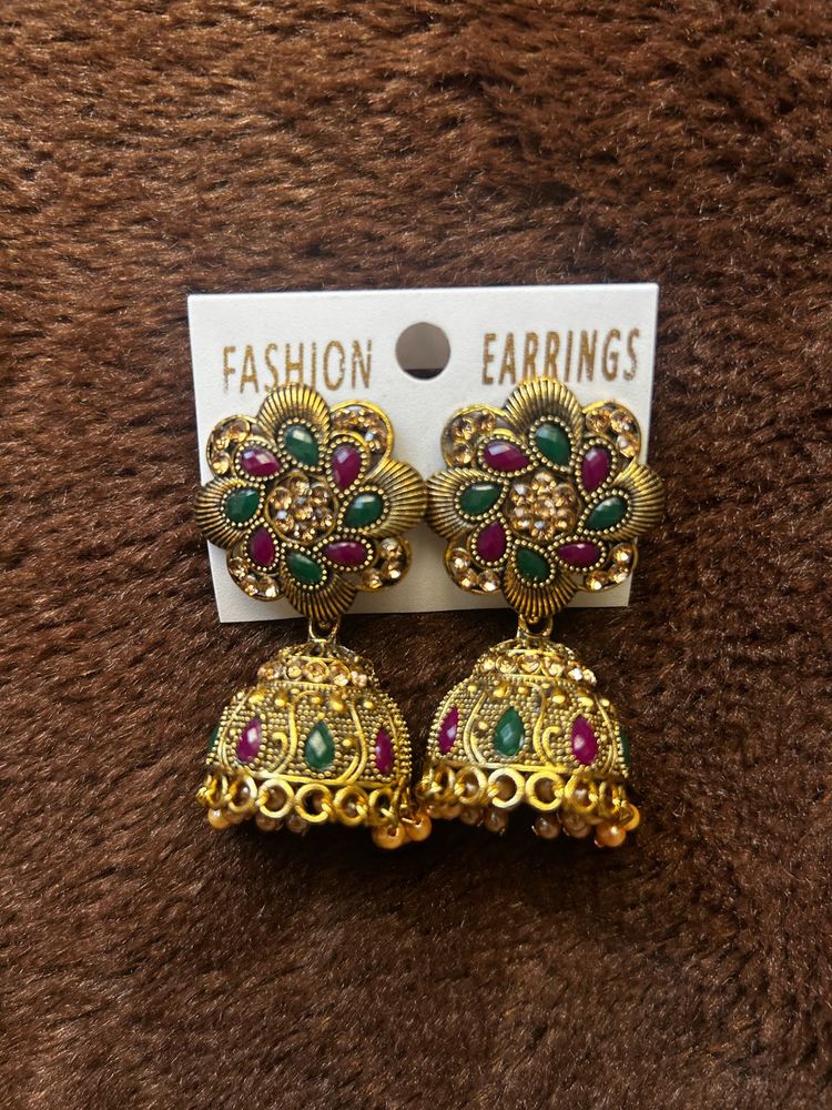 Beautiful Indian Jhumka Earrings