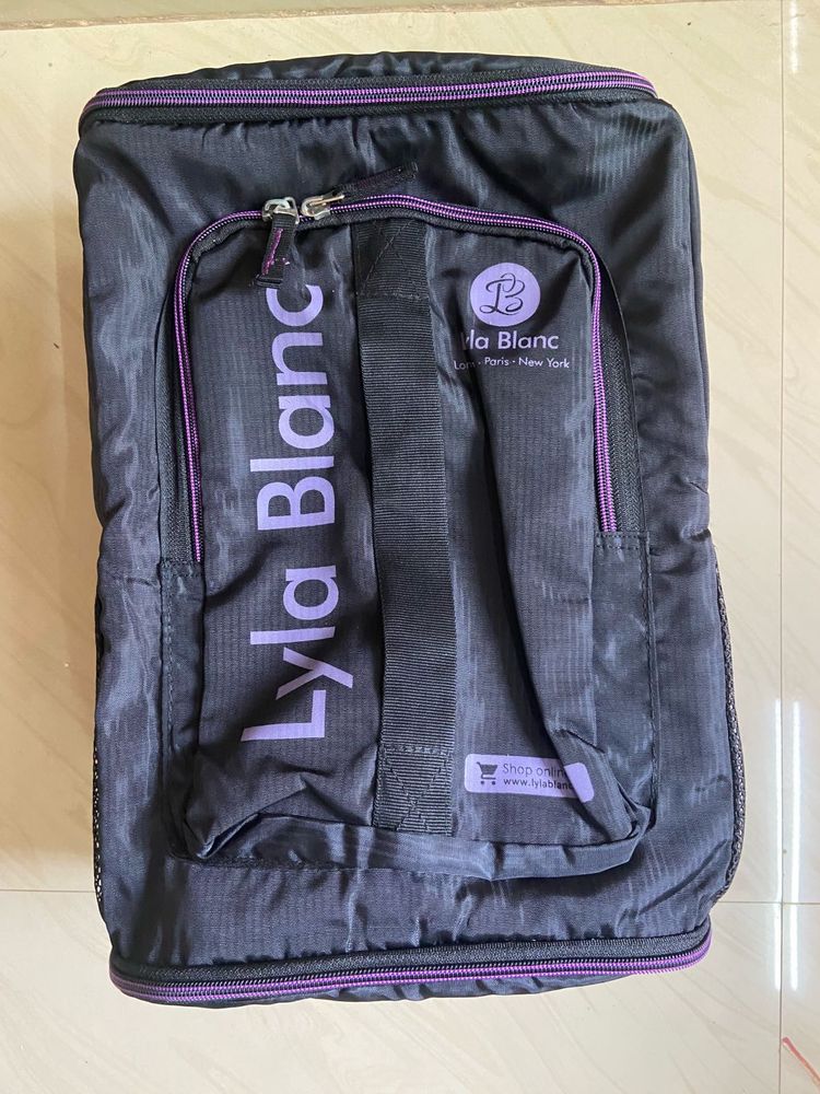 Lyla Blanc Backpack - Black &amp; Purple