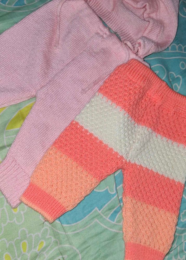 Handmade Knit Baby Clothes Set