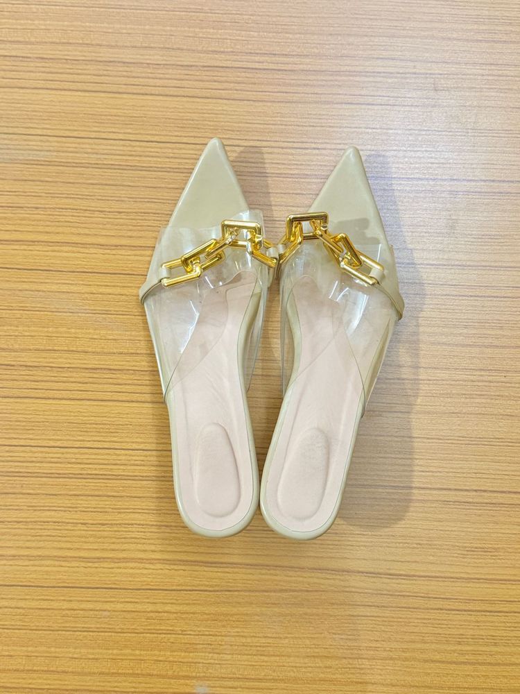 Stylish Chain Detail Mules