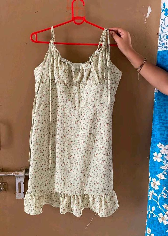 Floral Print Spaghetti Strap Dress