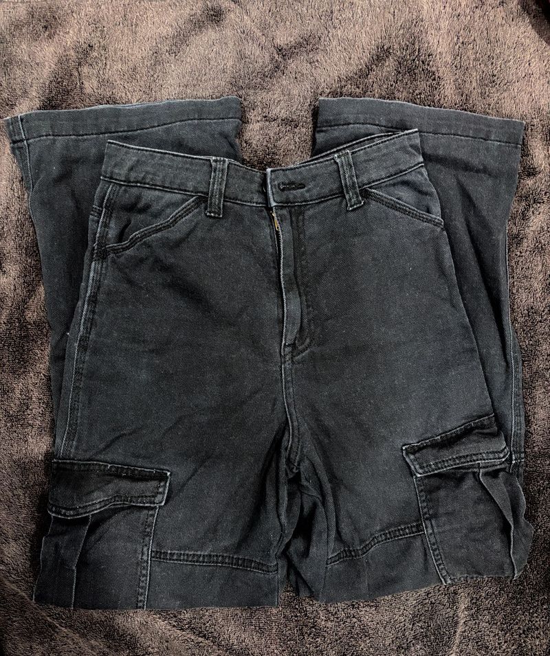 H&amp;m Black Cargo Pants