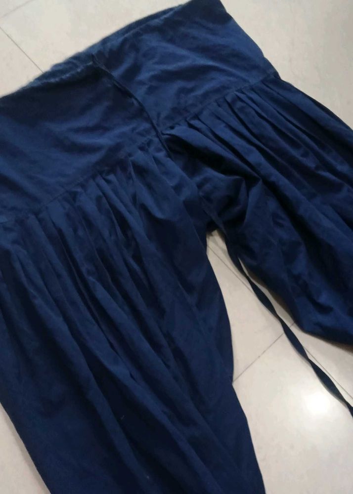 Dark Blue Pleated Salwar Pants