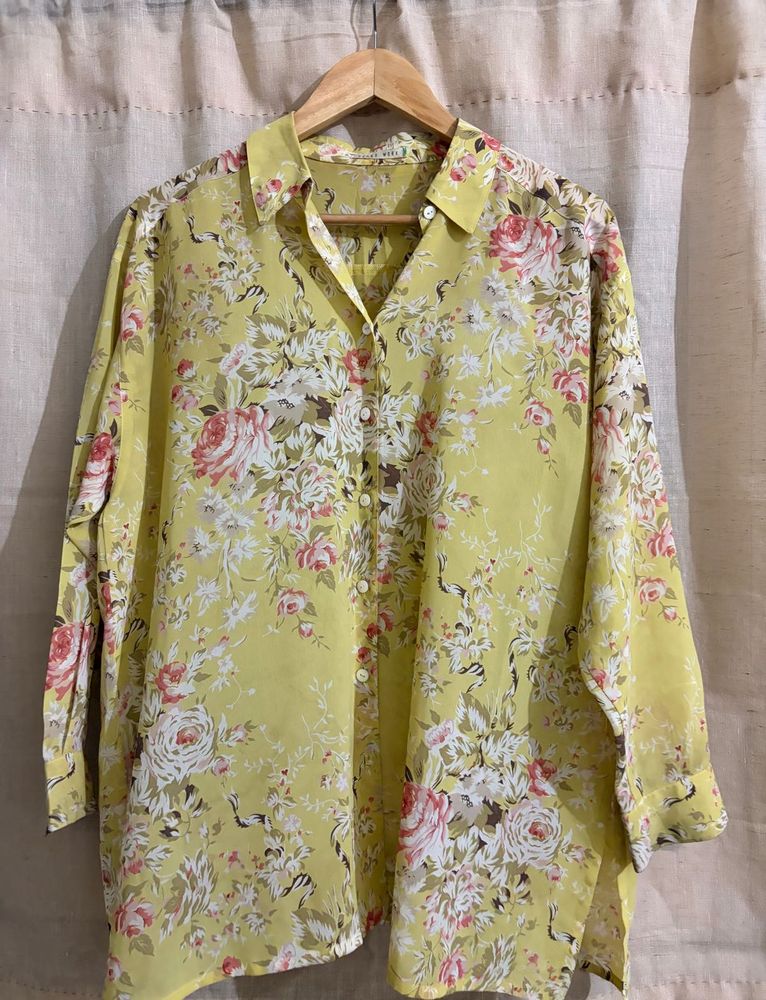 yellow floral shirt