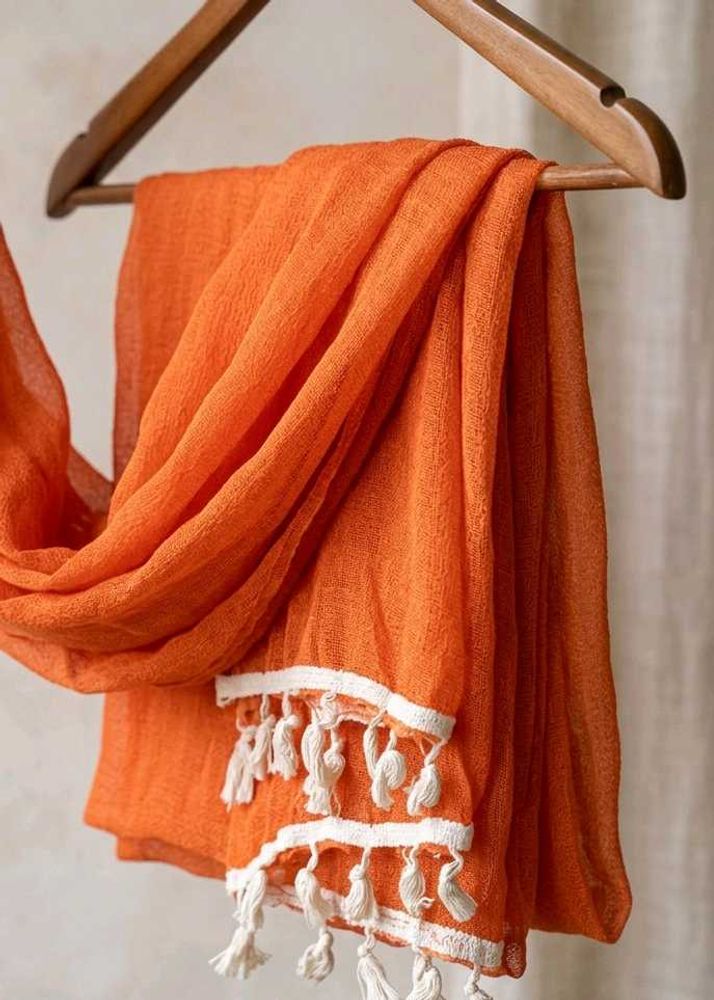 Vibrant Orange Dupatta