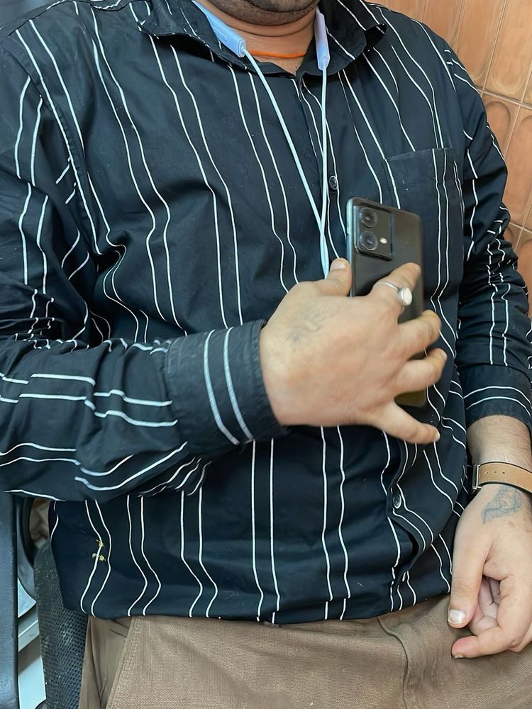 Men's Striped Button-Down Shirt