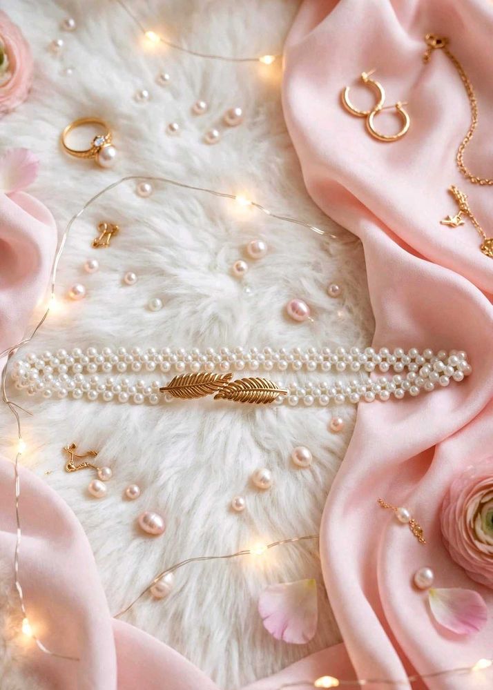 🆕Elegant Pearl &amp; Gold Leaf Necklace